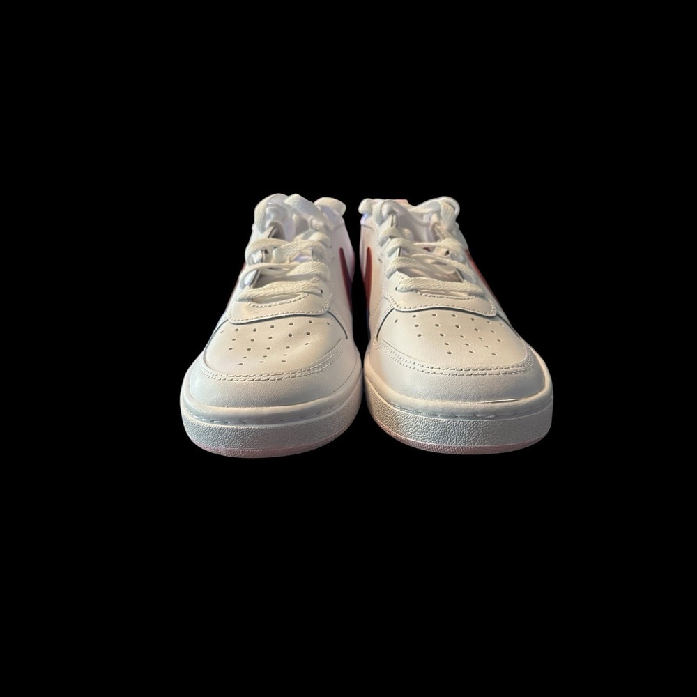 Nike Court Borough Low 2 (GS) 6.5Y/8W White w/Pink & Beetroot - Picture 3 of 8